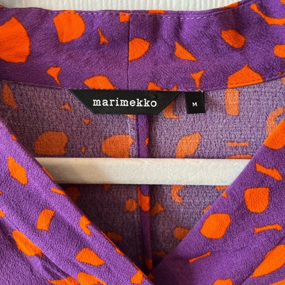 Marimekko Reija Purple and Orange Tunic Dress sz m - Picture 2 of 10